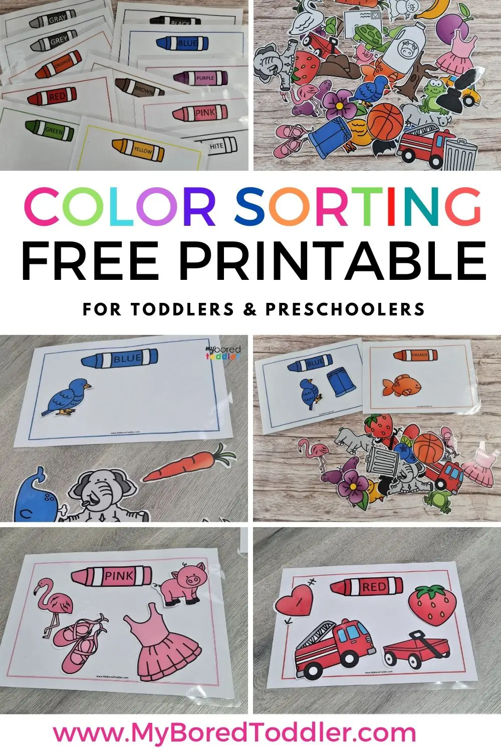 FREE PRINTABLE COLOR SORTING MATCHING TEMPLATES PINTEREST