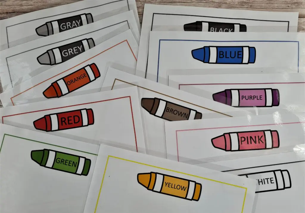 Free printable color matching cards blank cards 1