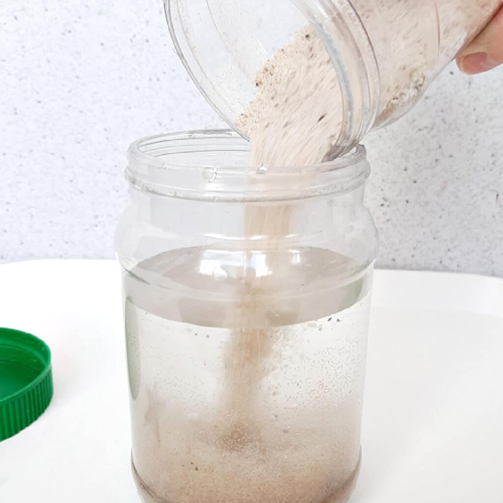 sand and water experiment observation