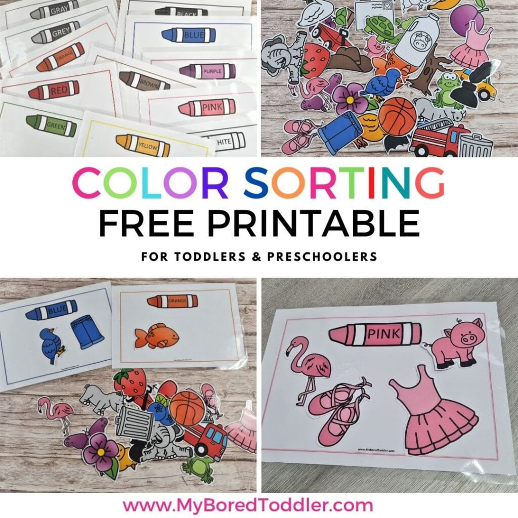Imprimible gratuito de clasificación de colores para niños pequeños y preescolares instagram y feature