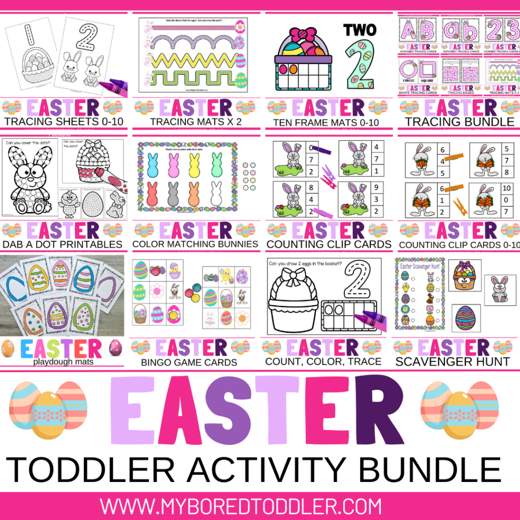 Toddler easter printable bundle busy books homeschool activity ideas