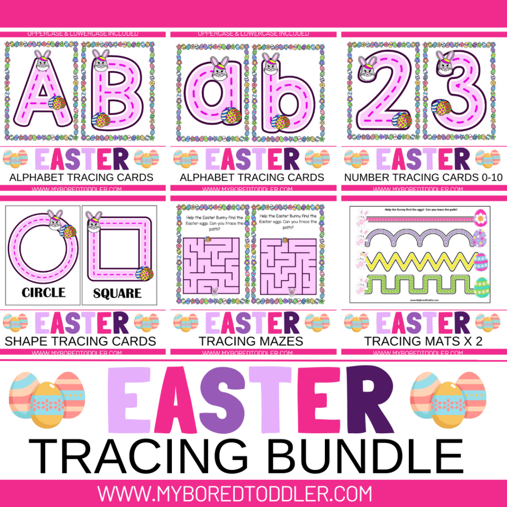 toddler easter tracing bundle 