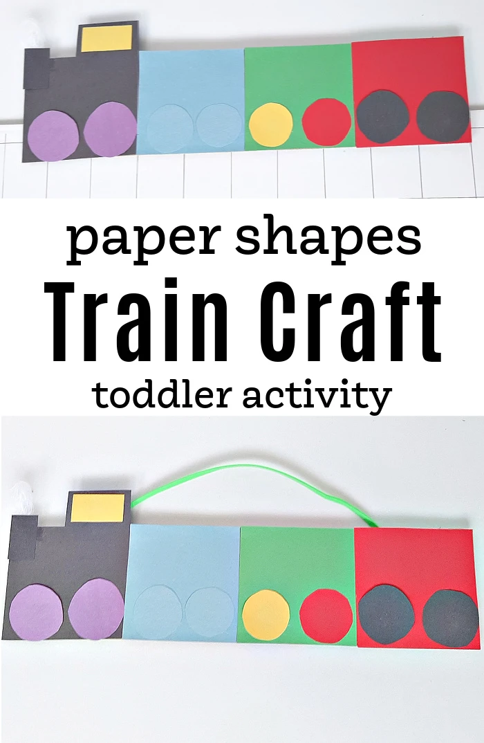 Paper Train Craft for Toddlers - My Bored Toddler Fun & Easy!