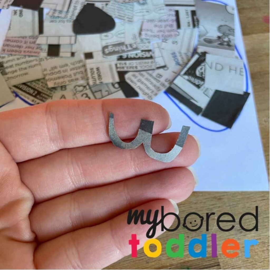 newspaper fine motor craft idea