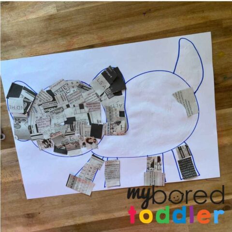 Newspaper Puppy Paper Craft - My Bored Toddler