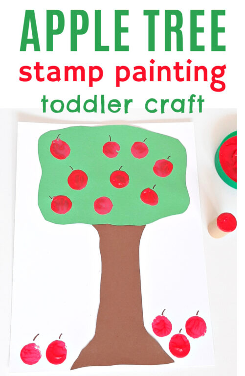 Apple Tree Toddler Craft With Paint Stamps - My Bored Toddler