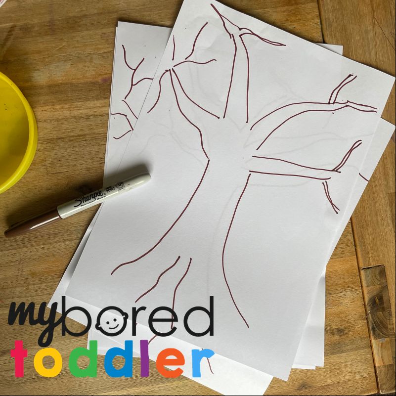 Seasons Finger Painting for Toddlers - My Bored Toddler