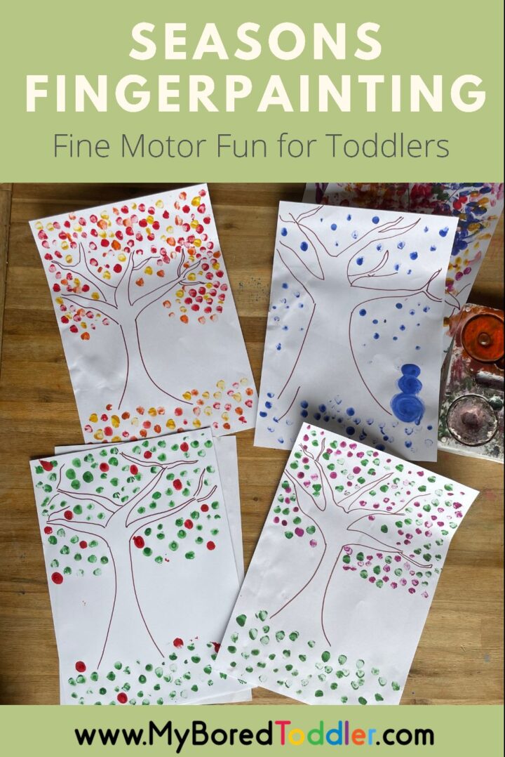 Seasons Finger Painting for Toddlers - My Bored Toddler