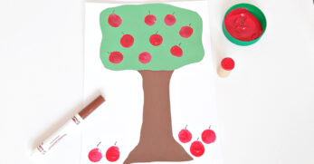 Apple Tree Toddler Craft with Paint Stamps - My Bored Toddler