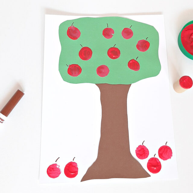 Apple Tree Toddler Craft with Paint Stamps - My Bored Toddler