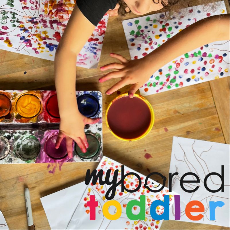 Seasons Finger Painting for Toddlers - My Bored Toddler