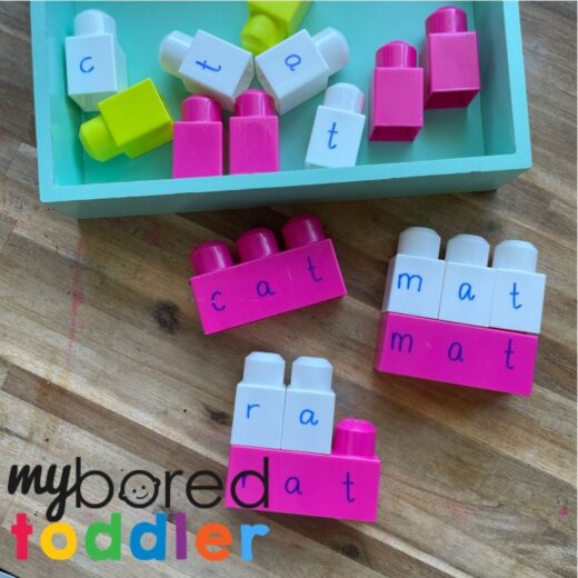 Mega Blocks Phonic Puzzle - My Bored Toddler Say no to worksheets!