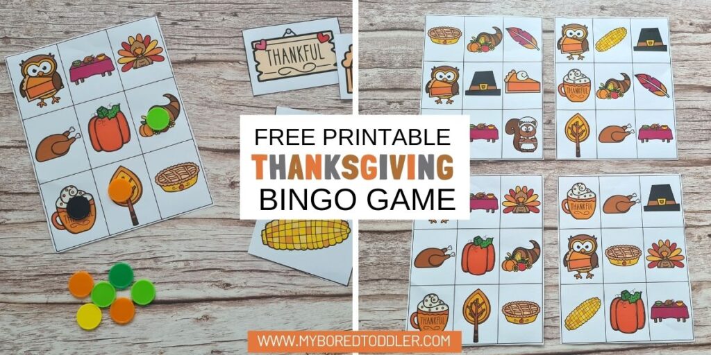 Thanksgiving Scavenger Hunt for Toddlers - FREE printable