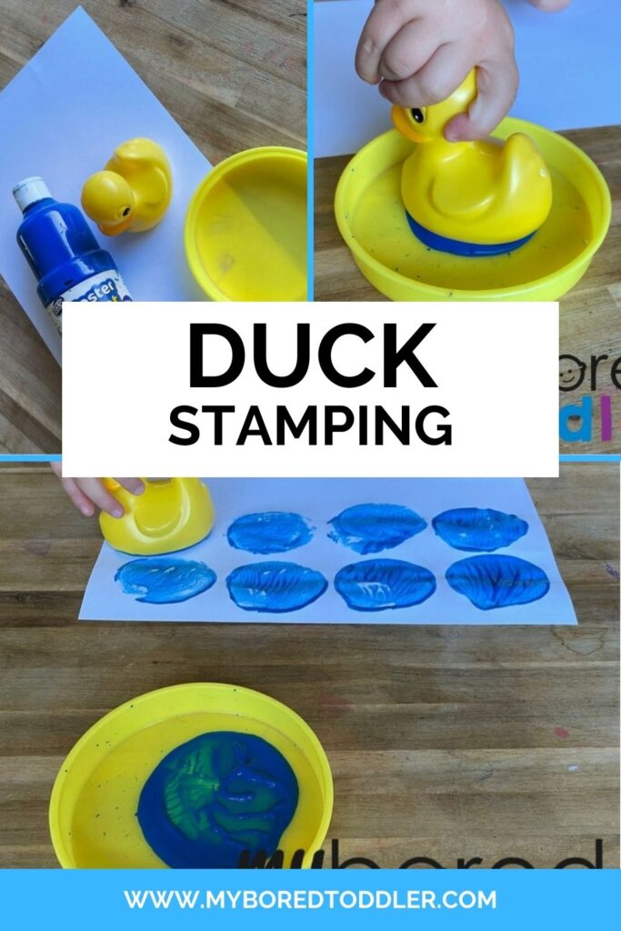 duck stamping toddler painting activity idea