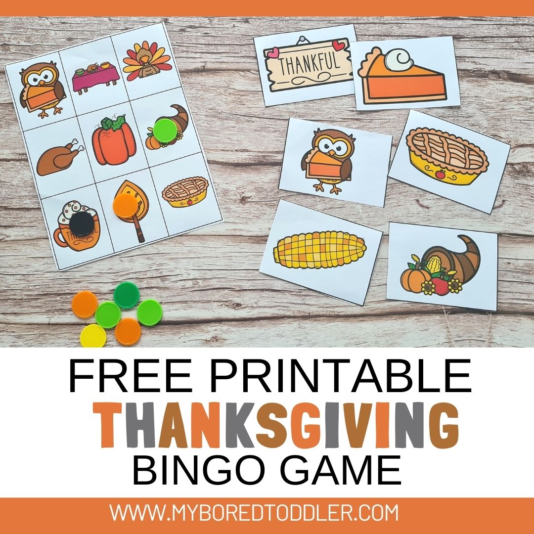 Thanksgiving Bingo Game - Free Printable for Toddlers