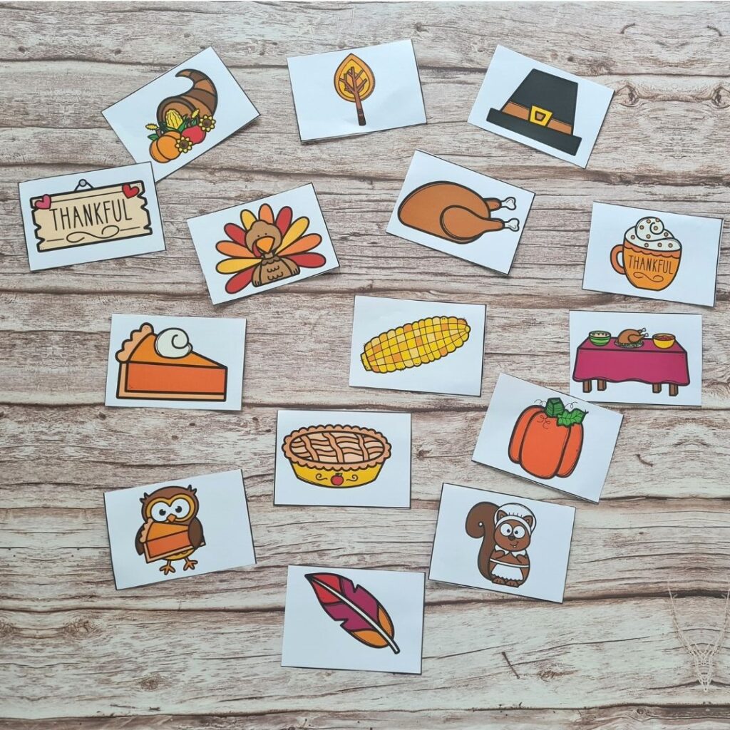 Thanksgiving Bingo Game - Free Printable for Toddlers - My Bored Toddler