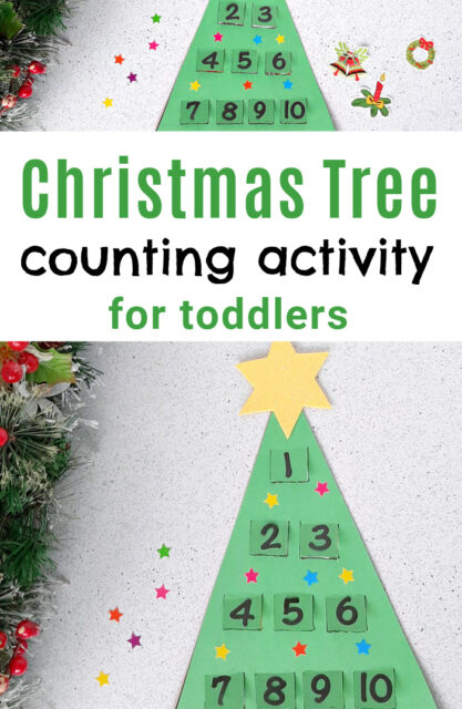 Christmas Tree Counting Activity for Toddlers - My Bored Toddler