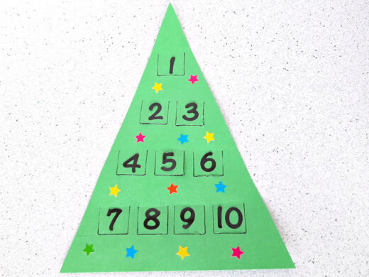 Christmas Tree Counting Activity for Toddlers - My Bored Toddler