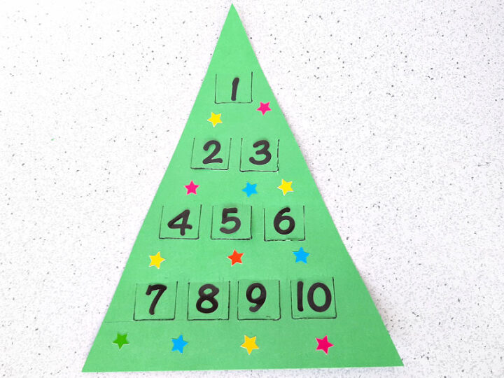 Christmas Tree Counting Activity for Toddlers
