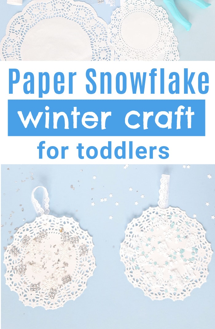 Sparkly Snowflake Craft for Kids - Toddler Approved