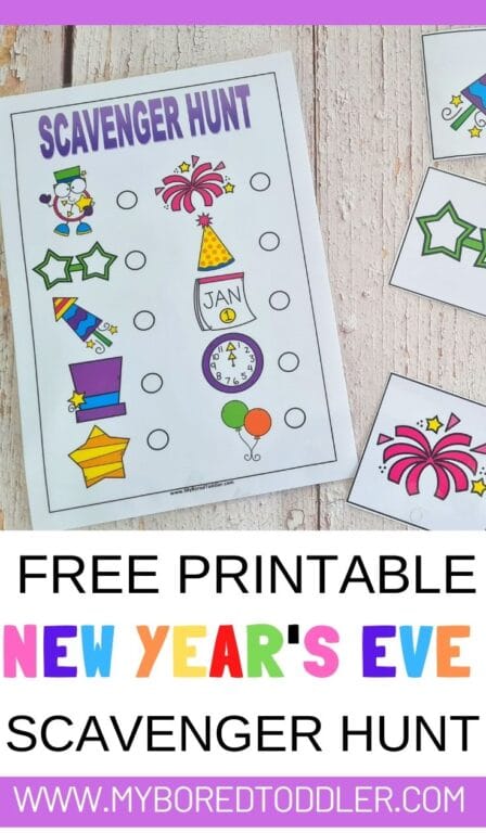 FREE printable New Year's Eve Scavenger Hunt for Toddlers - My Bored ...