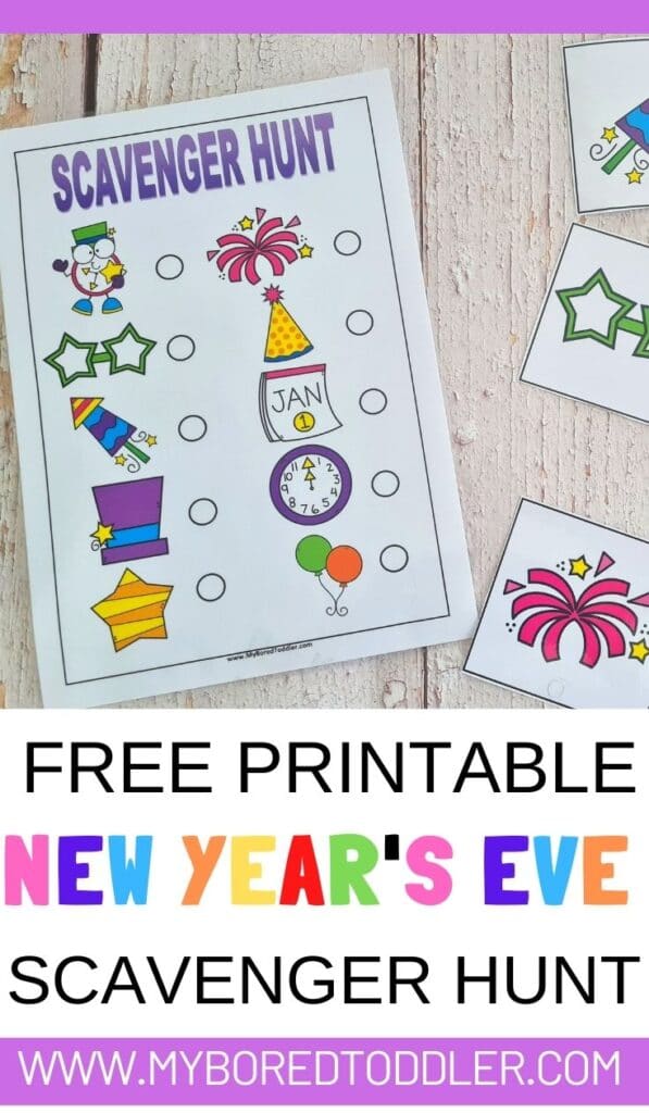 Free Printable New Year's Eve Scavenger Hunt For Toddlers - My Bored 