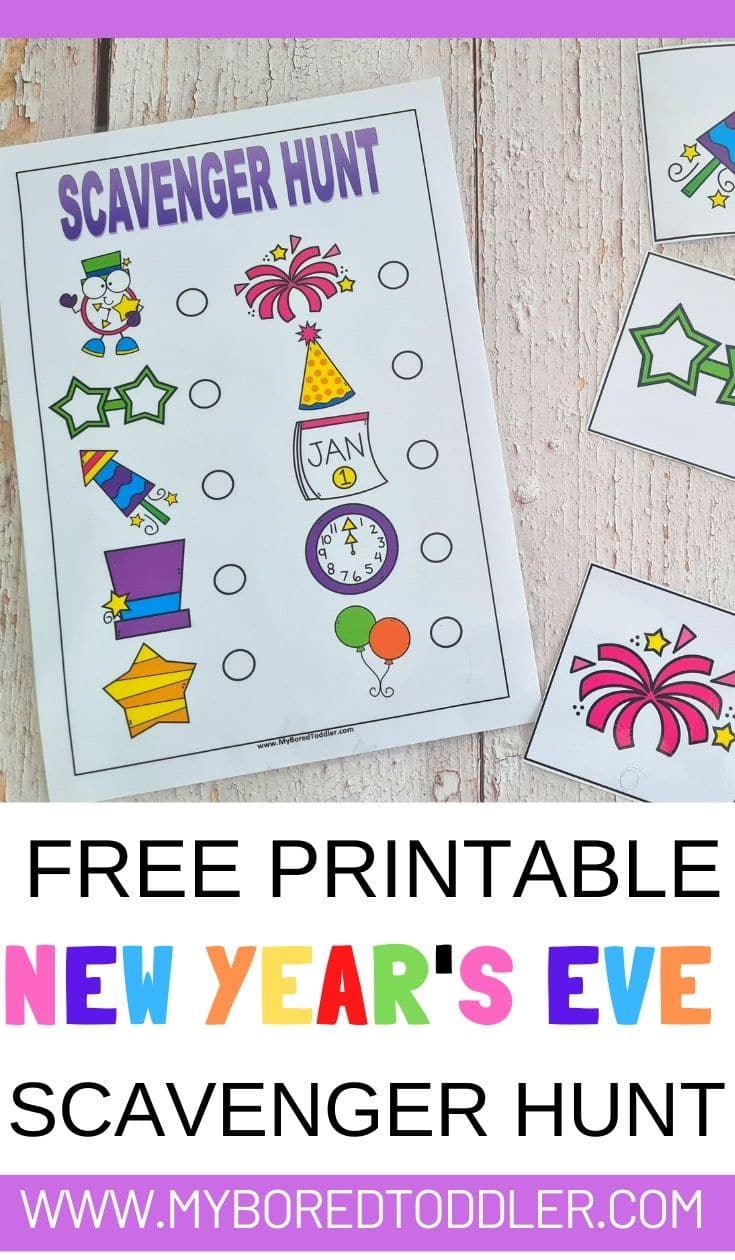 New Years Scavenger Hunt Game Printable New Year's Eve 