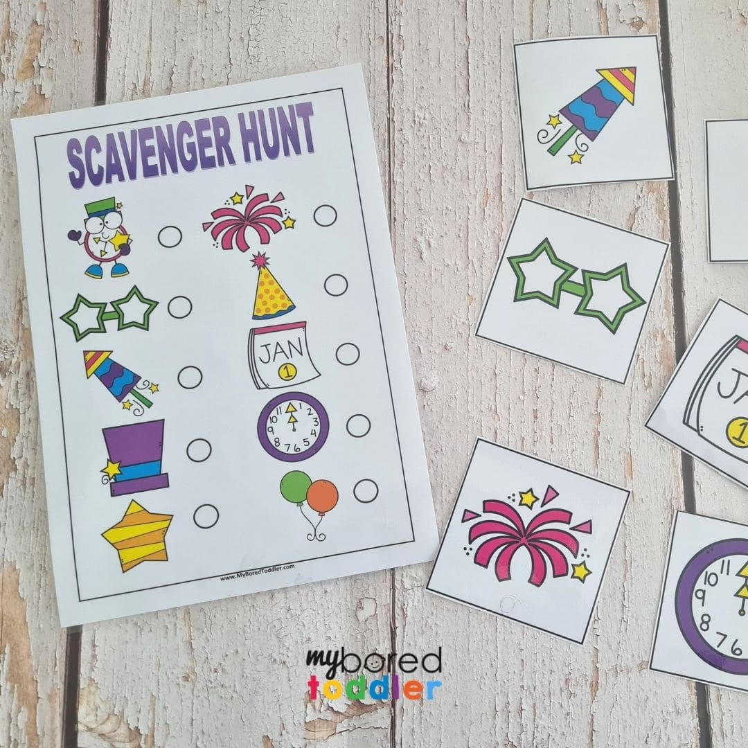 New Years Scavenger Hunt Game Printable New Year's Eve 