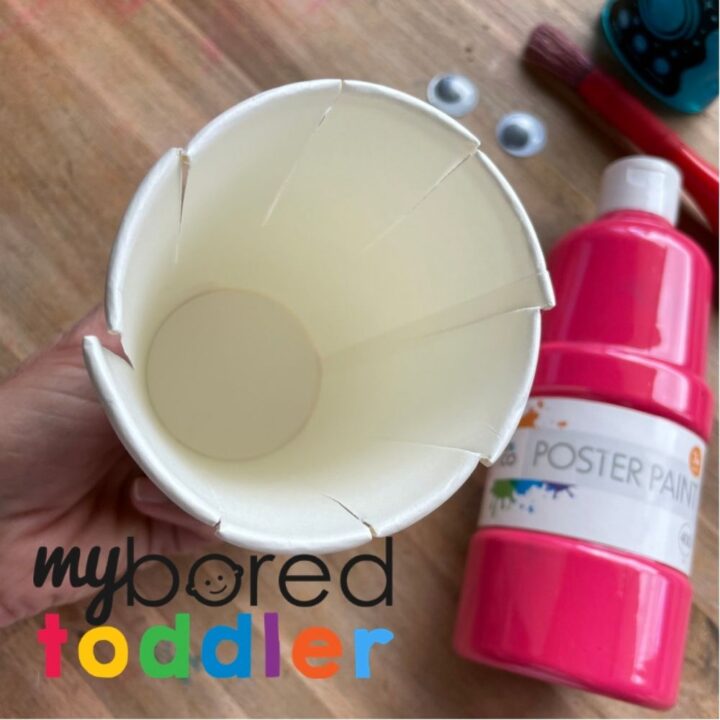 Paper Cup Octopus - My Bored Toddler Let's Get Creative!