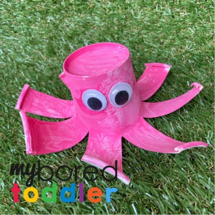 Paper Cup Octopus - My Bored Toddler Let's Get Creative!