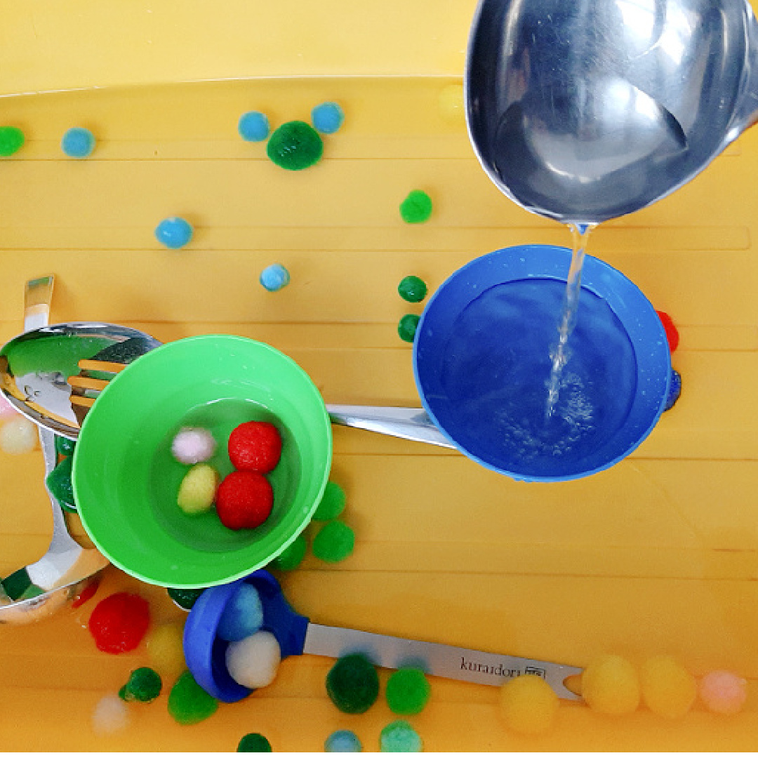 Toddler Water Play with Ladles