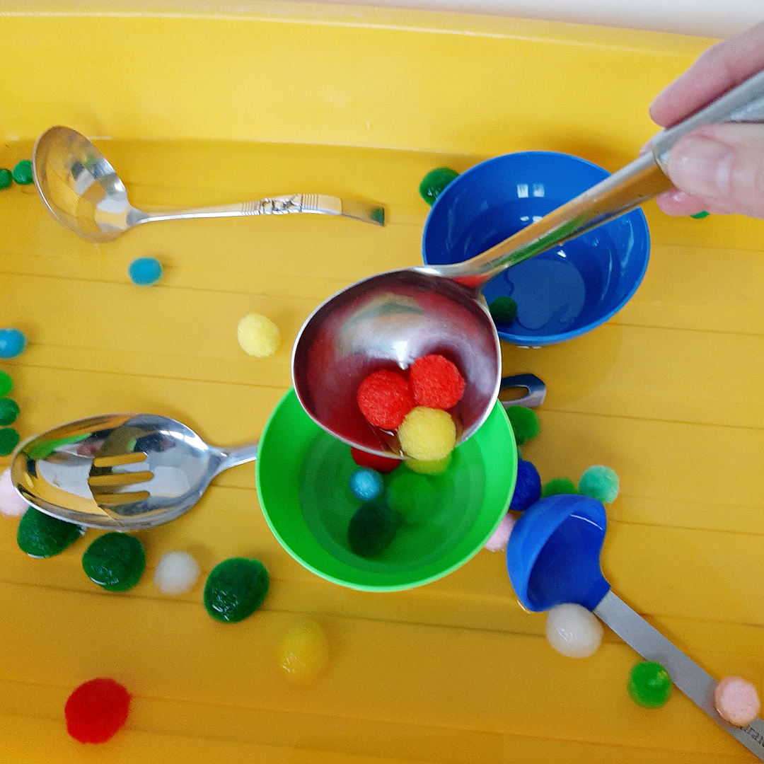 Toddler Water Play with Ladles