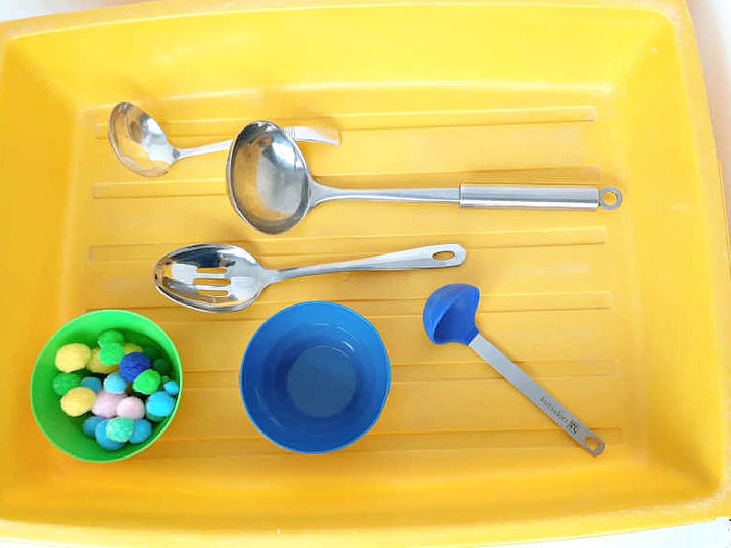 Toddler Water Play with Ladles