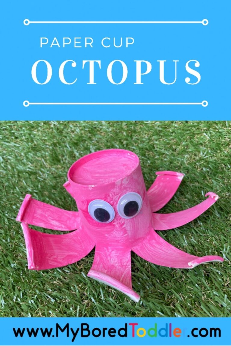 Paper Cup Octopus - My Bored Toddler Let's Get Creative!