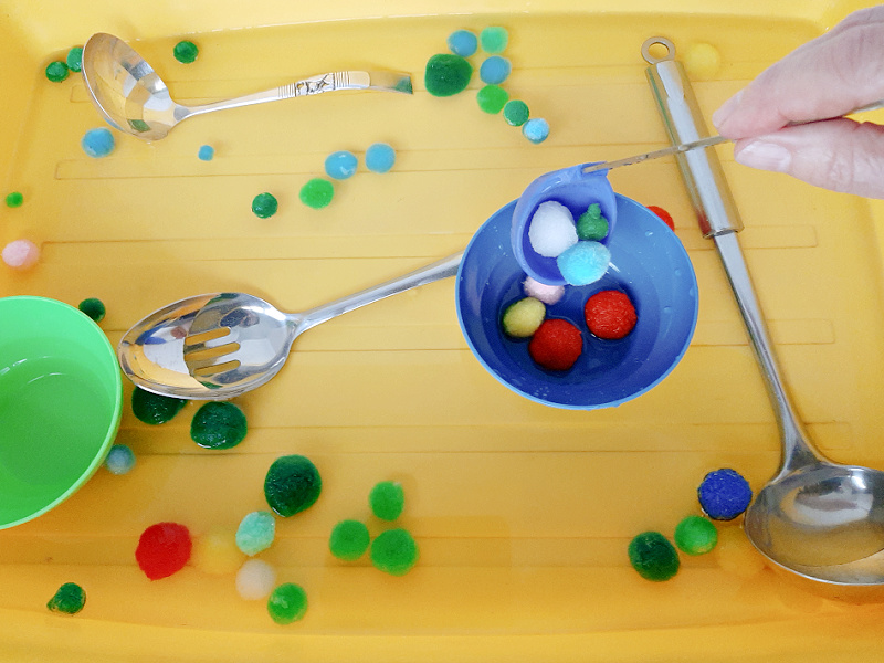 Toddler Water Play with Ladles