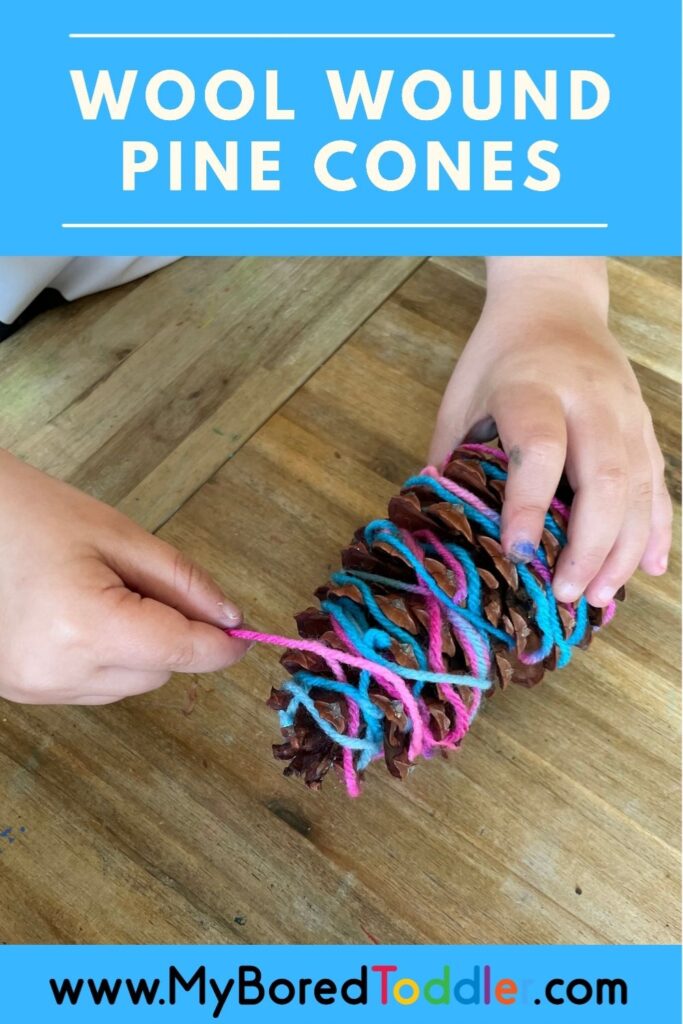 Wool Wrapped Pine Cones