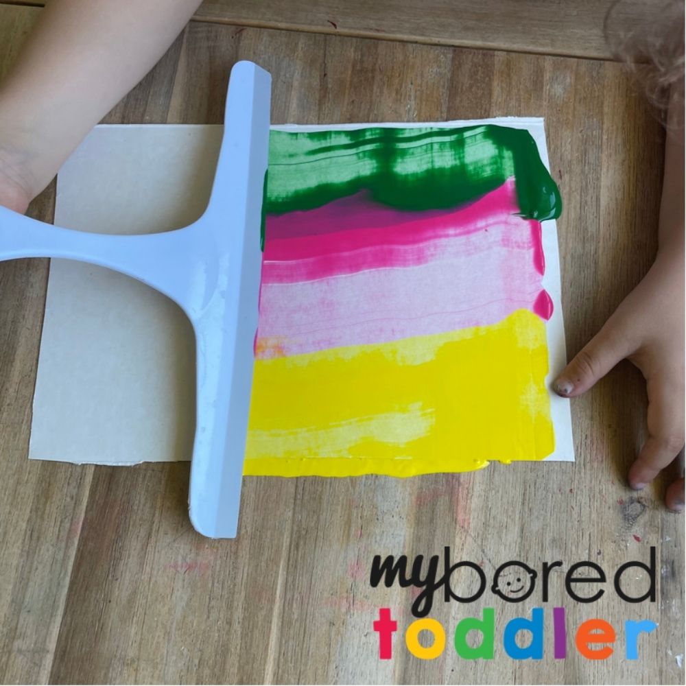 SQUEEGEE PAINTING WITH TODDLERS - hello, Wonderful