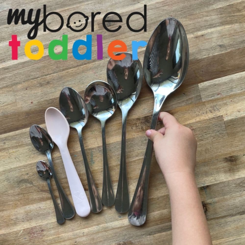 Sorting Spoons - My Bored Toddler Learning Through Play!