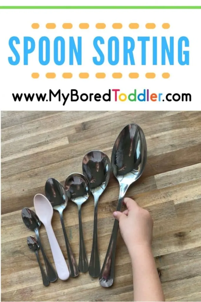 Sorting Spoons - My Bored Toddler Learning Through Play!
