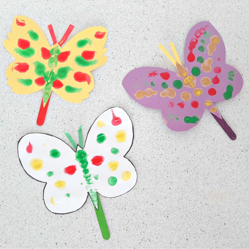 Butterfly Finger Painting Art Activity - My Bored Toddler