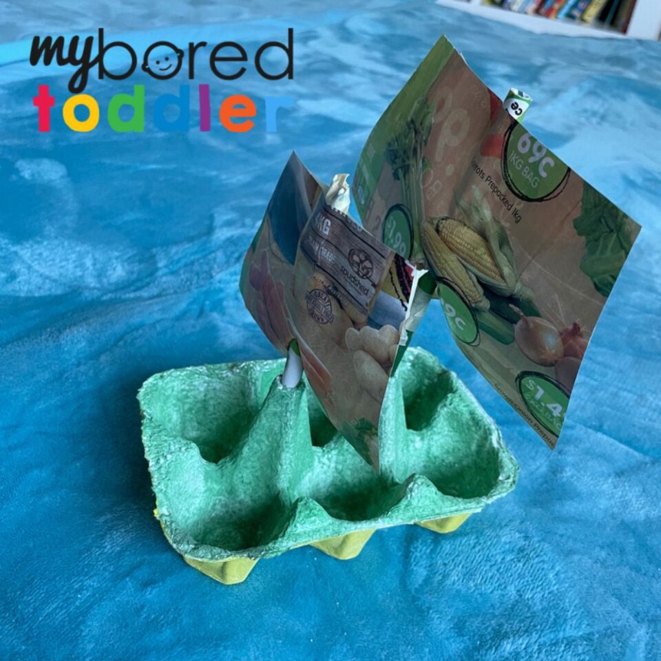 Egg Carton Boat My Bored Toddler Repurpose those egg cartons!!