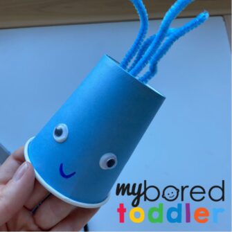 Paper Cup Whale - My Bored Toddler Creative Storytelling Fun!