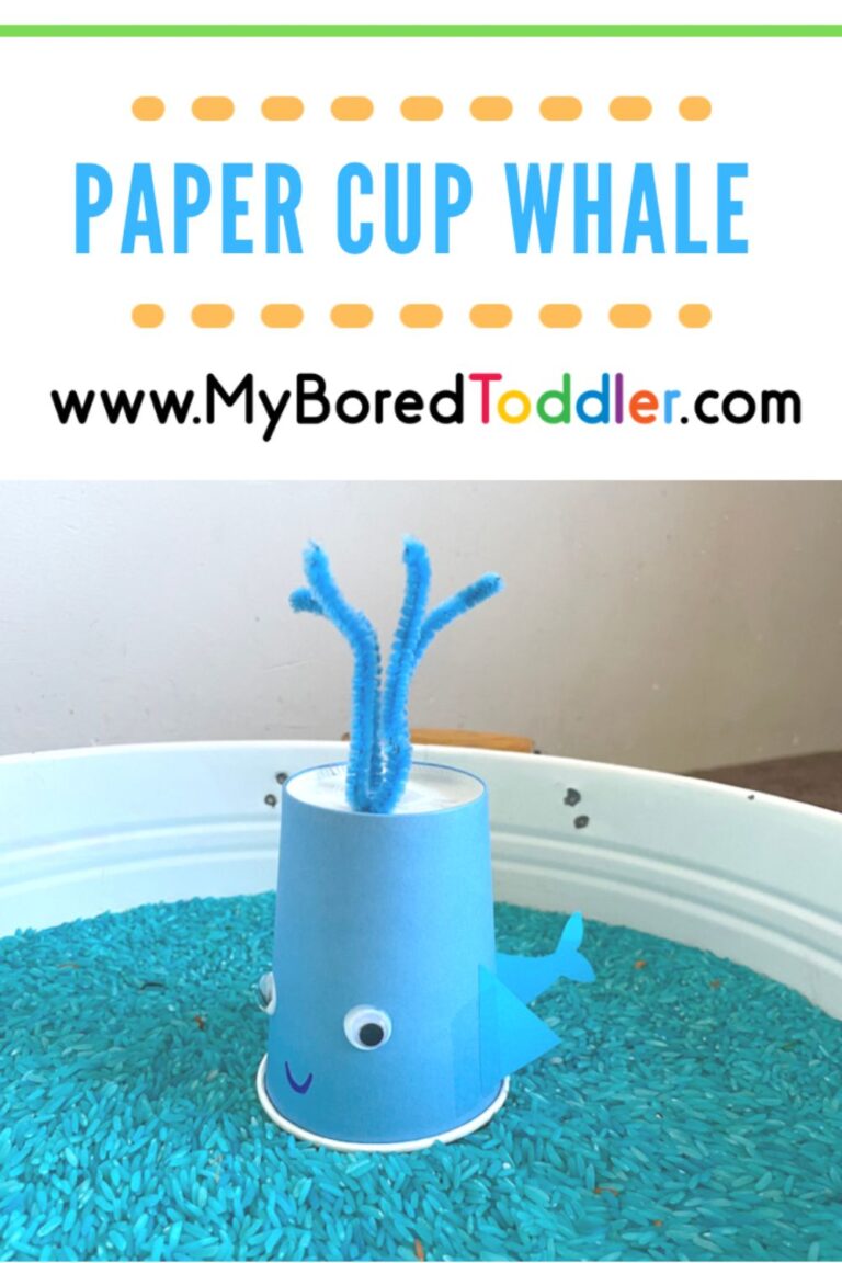 Paper Cup Whale - My Bored Toddler Creative Storytelling Fun!