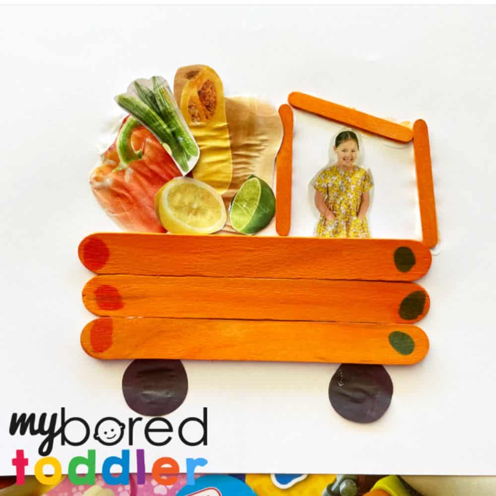 Craft Stick Fruit & Veg Truck Craft