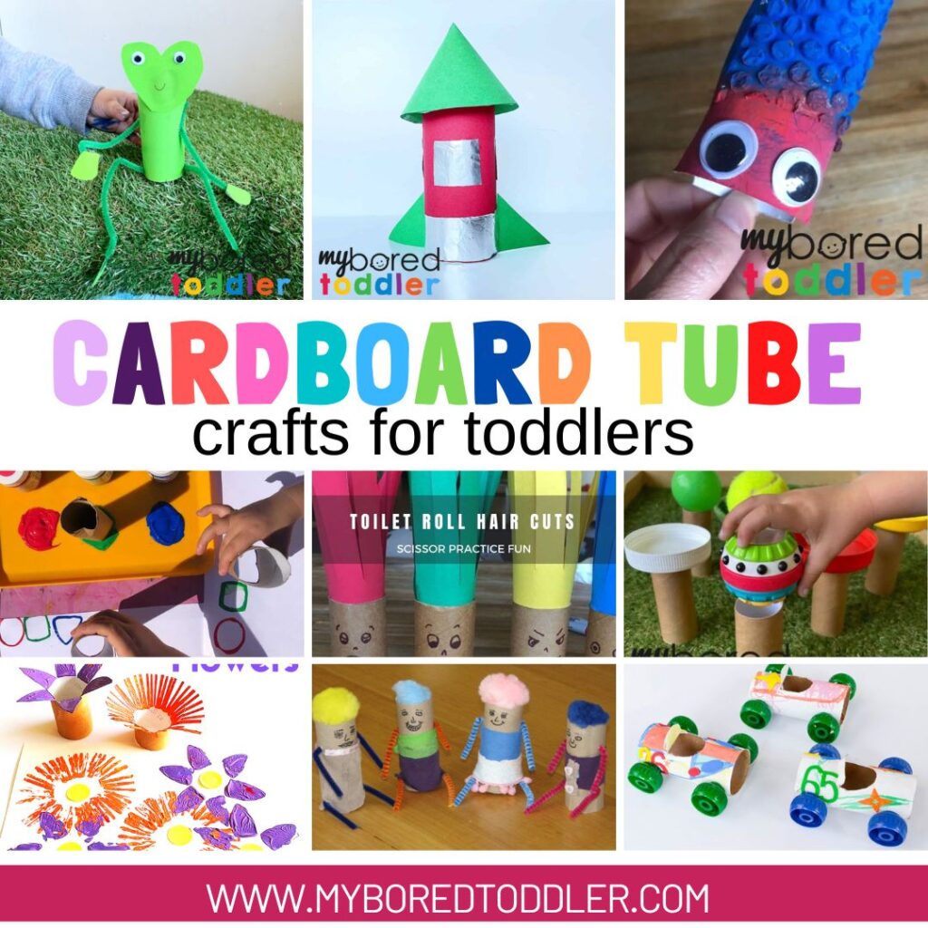 Easy Cardboard Tube or Toilet Roll Crafts for Toddlers - a fun upcycled toddler craft idea