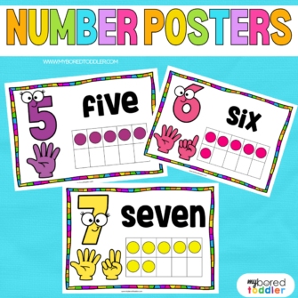 Free Printable Numbers to Ten Coloring Sheets - My Bored Toddler