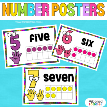 Free Printable Numbers to Ten Coloring Sheets - My Bored Toddler