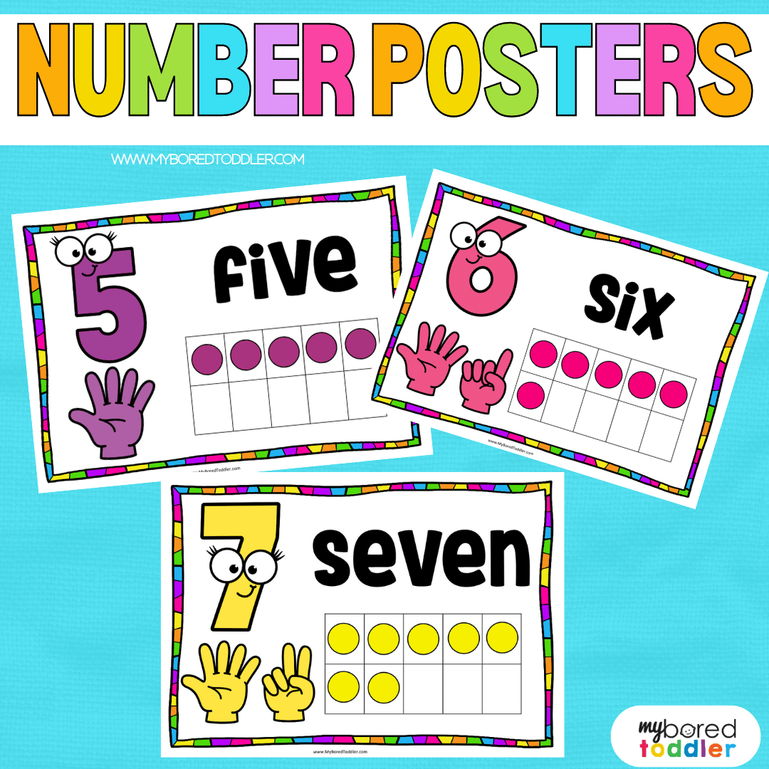 Free Printable Numbers to Ten Coloring Sheets - My Bored Toddler