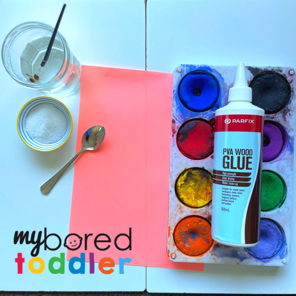 Salt Painting for Toddlers & Preschoolers - Happy Toddler Playtime