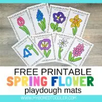 free printable spring playdough mats for toddlers preschoolers